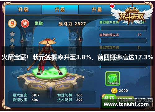 火箭宝藏！状元签概率升至3.8%，前四概率高达17.3%
